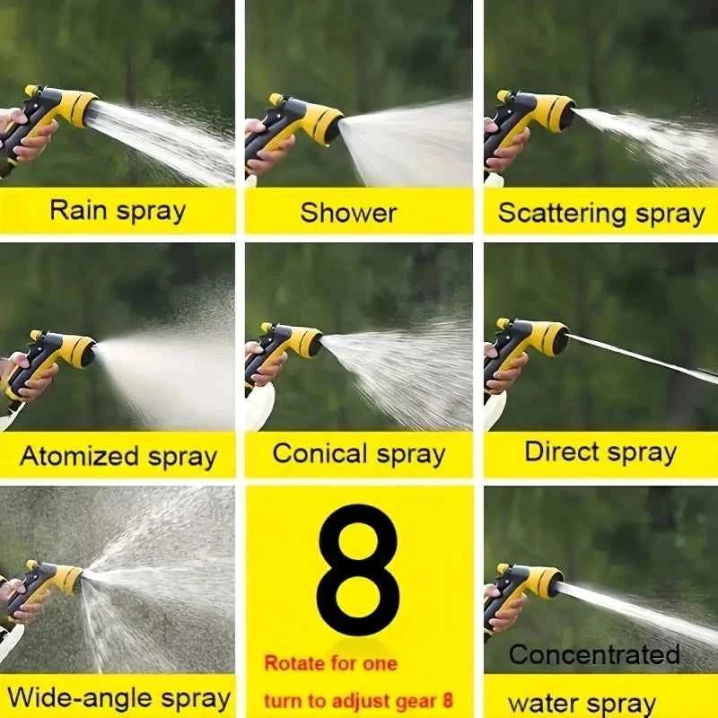 1 PC 8 Function Garden Water Gun Sprinkler Garden High-Pressure Car Washing Water Gun Garden Watering Sprinkler