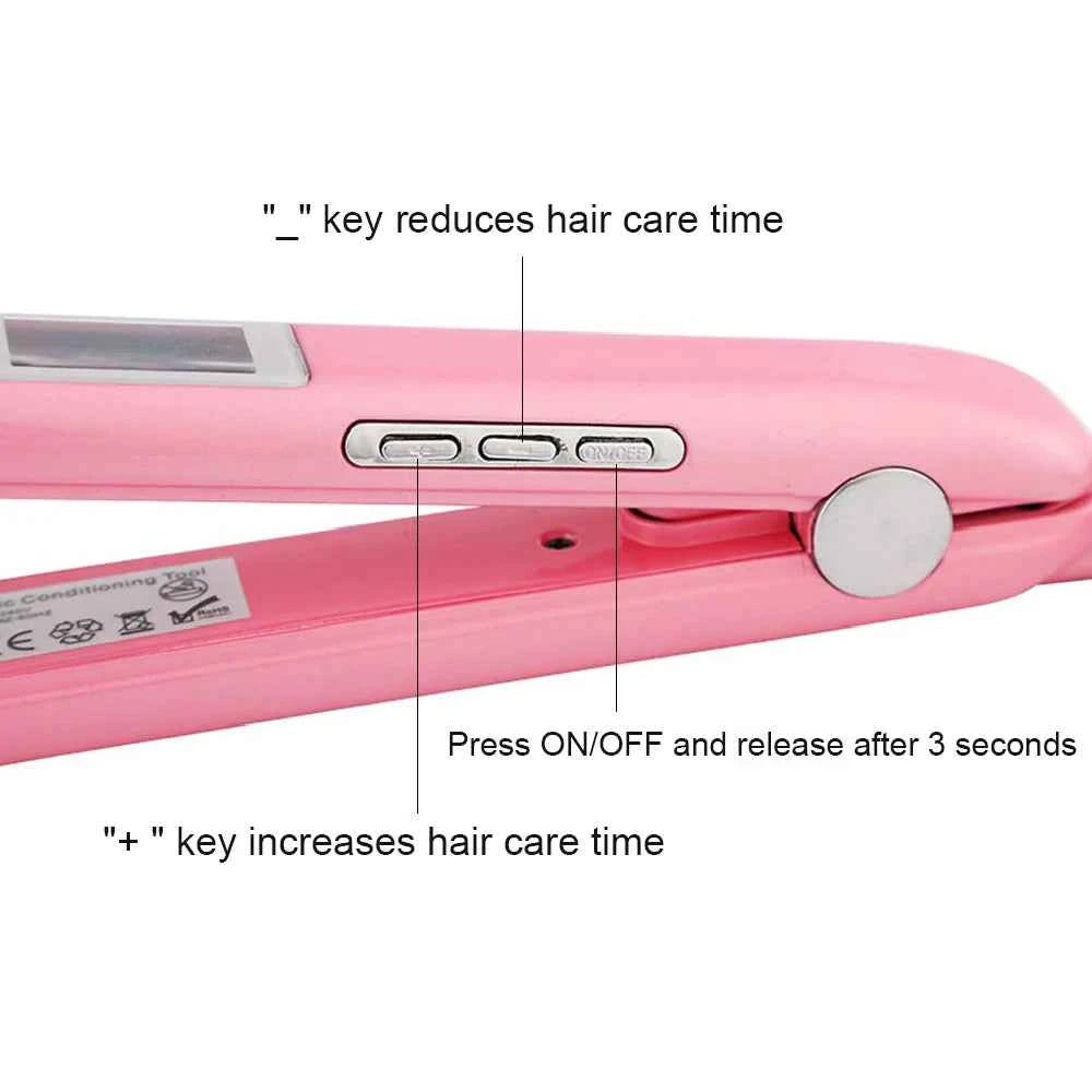 RUCHA Ultrasonic Infrared Hair Straightener Cold Hair Care Flat Iron for Professional Hair Treament Recovers Damaged