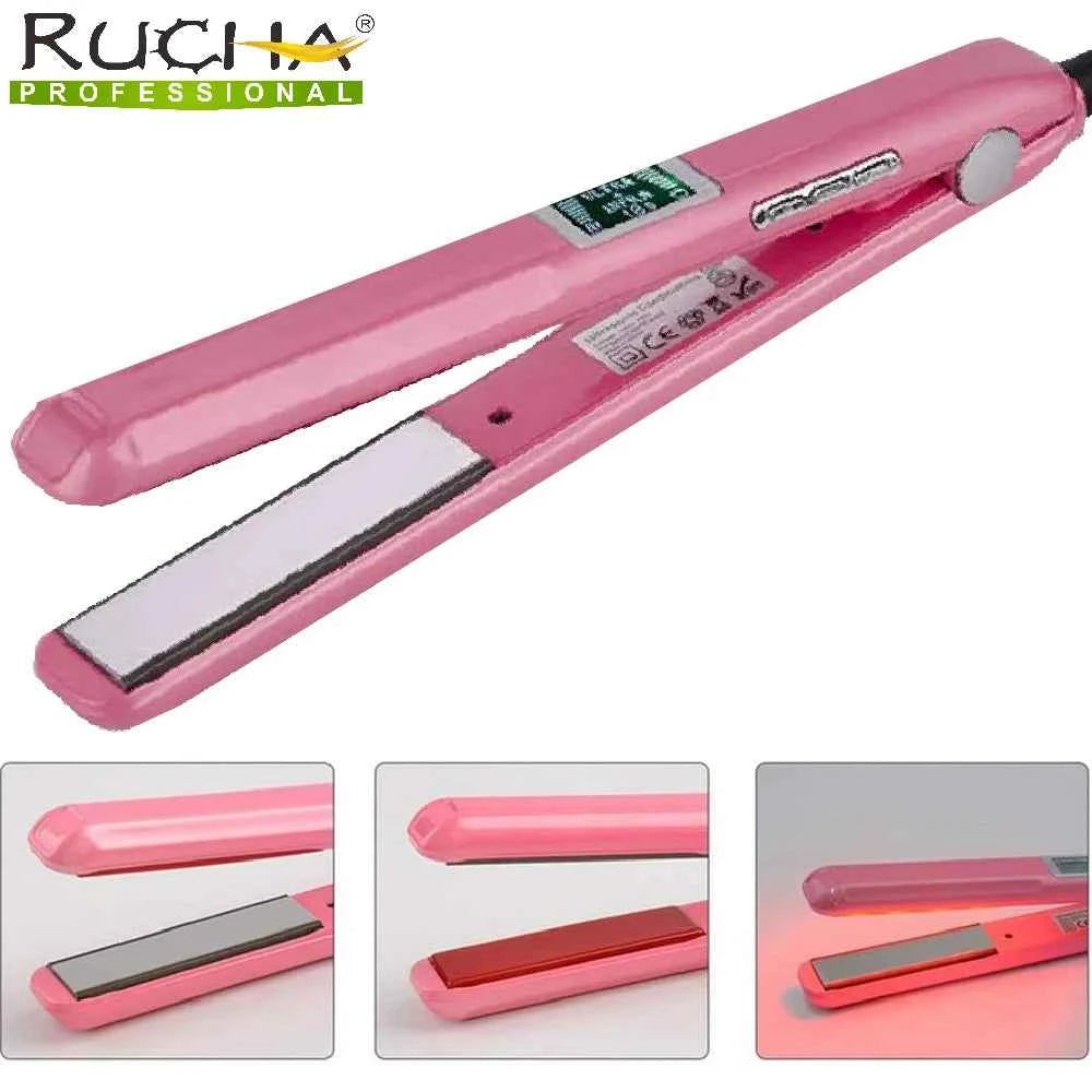 RUCHA Ultrasonic Infrared Hair Straightener Cold Hair Care Flat Iron for Professional Hair Treament Recovers Damaged