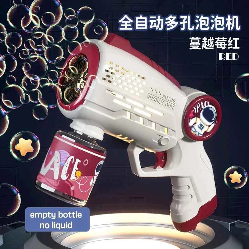 New Children Bubble Gun Toy Astronaut Fully Automatic Bubble Machine Bubbles Gun Outdoor Game Fantasy Toy for Boys Girls Gifts