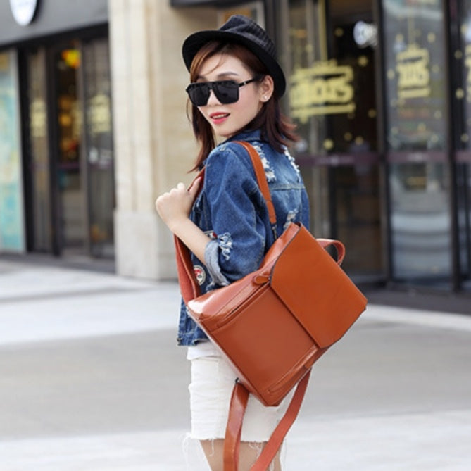 Brown Leather Shoulder Bags for Women