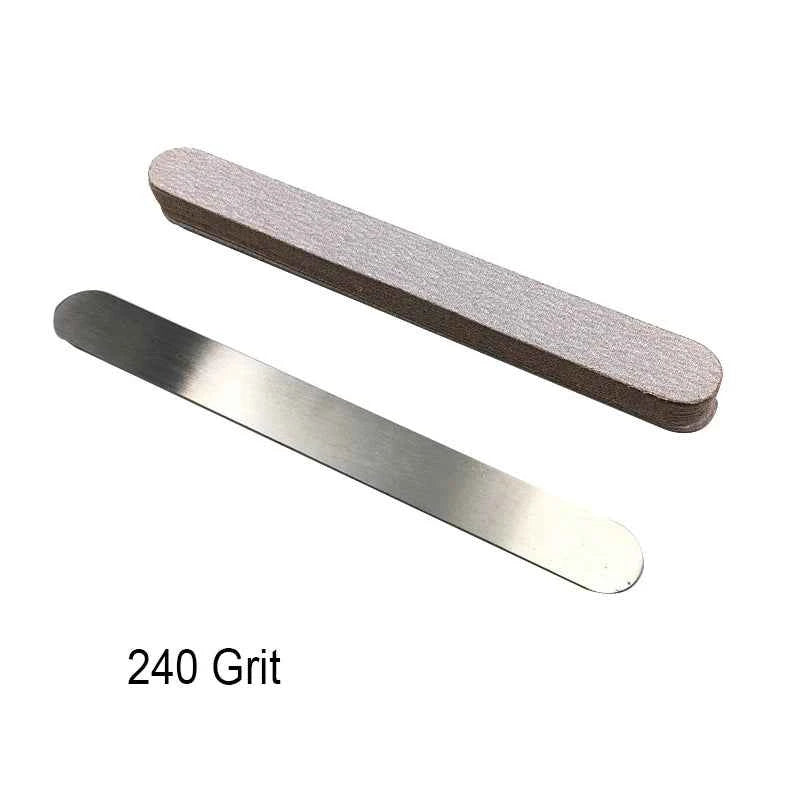 1 Set (10 pcs) Grey Nail File Replacement Pads For Metal Nail File Disposale Sandpaper Pads Double Sided Nail Tool 80/100/180