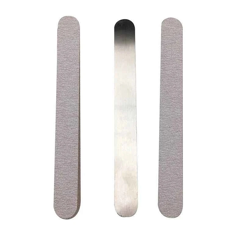1 Set (10 pcs) Grey Nail File Replacement Pads For Metal Nail File Disposale Sandpaper Pads Double Sided Nail Tool 80/100/180