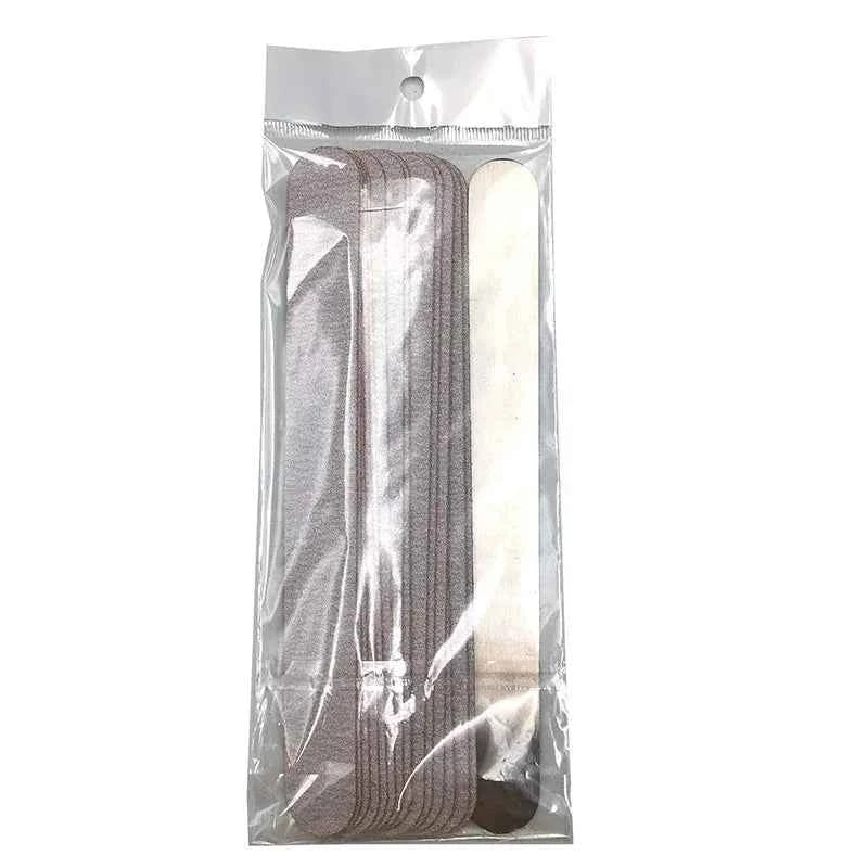 1 Set (10 pcs) Grey Nail File Replacement Pads For Metal Nail File Disposale Sandpaper Pads Double Sided Nail Tool 80/100/180