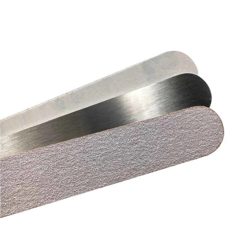 1 Set (10 pcs) Grey Nail File Replacement Pads For Metal Nail File Disposale Sandpaper Pads Double Sided Nail Tool 80/100/180