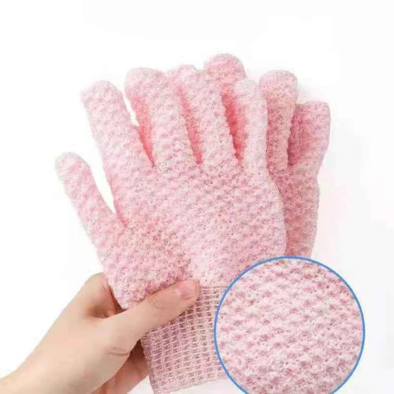 1 Pair Of Five Finger Bath Gloves Creative Home Body Massage Sponge Lazy Bath Gloves Deodorant Massage