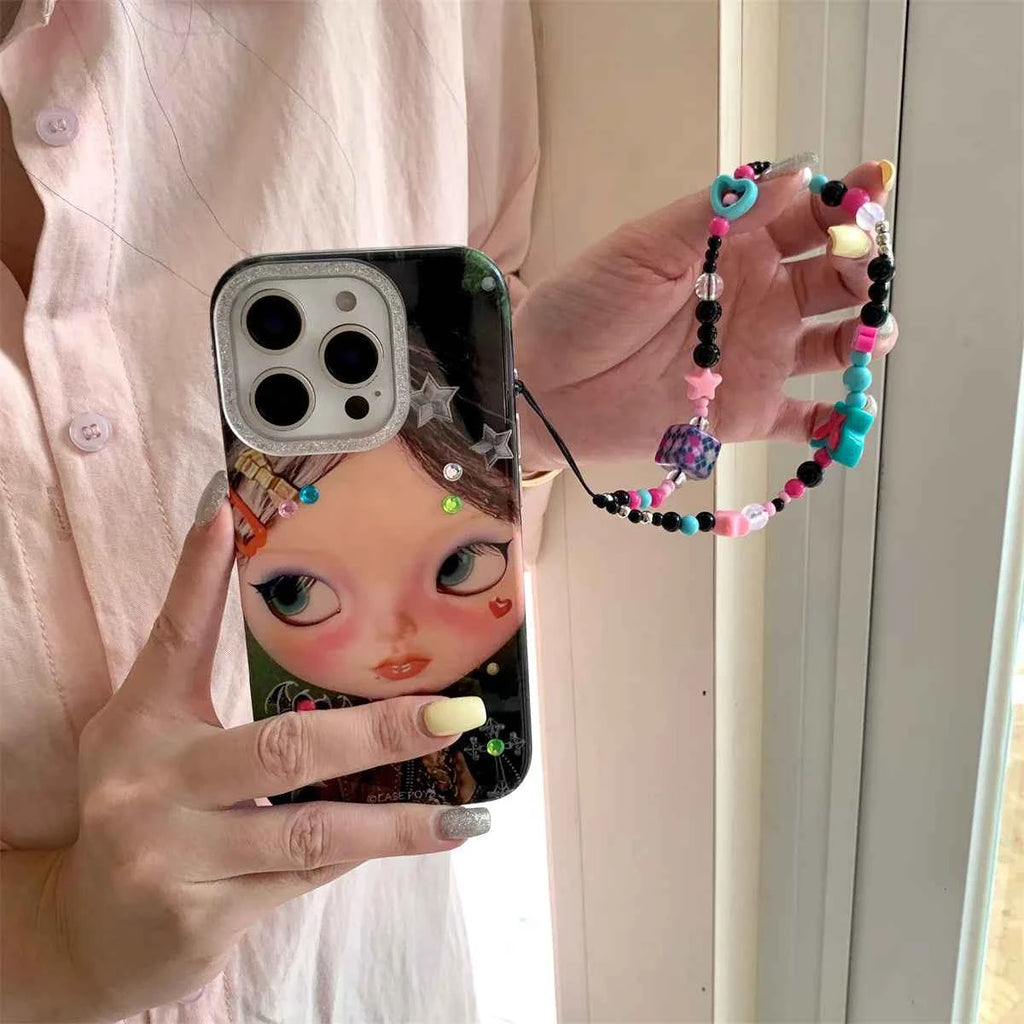 New cute cartoon pink little girl Phone Case For iPhone 16 15 14 13 Pro Max fundas iphone 16 case Protective cover iPhone 15 cas