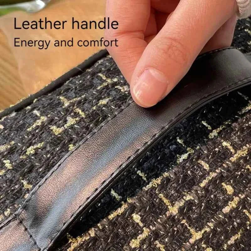 Cosmetic Bag Large Capacity Portable Handbag Woven Cosmetics Makeup Brush Storage Household Travel Wash Bag