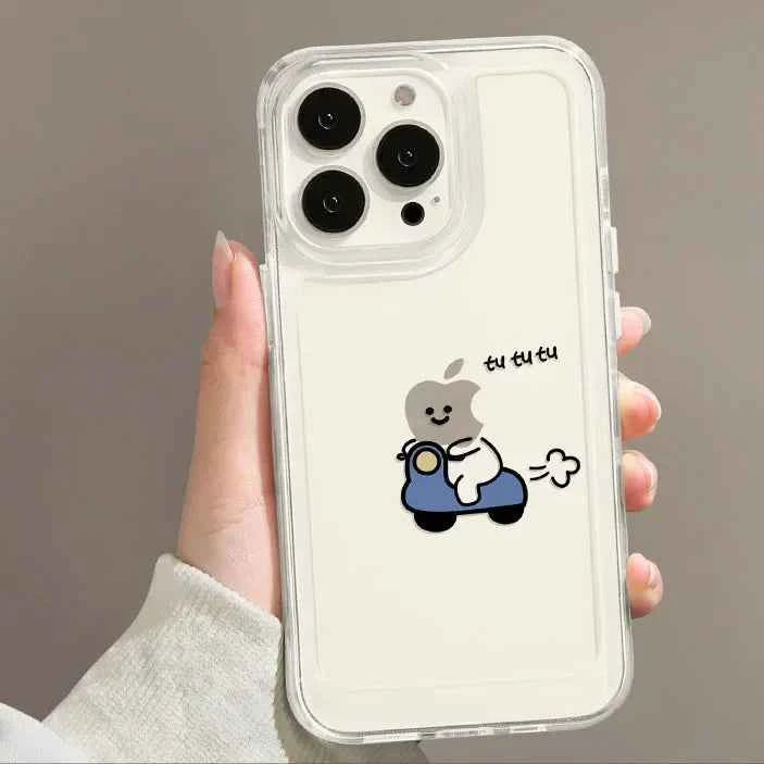 Funny Phone Case For iPhone 16 15 14 13 12 11 Pro Max XR X XS 13 12 Mini Soft Clear Cover