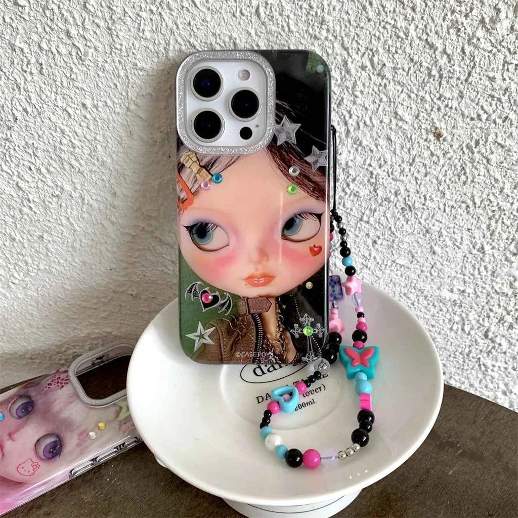 New cute cartoon pink little girl Phone Case For iPhone 16 15 14 13 Pro Max fundas iphone 16 case Protective cover iPhone 15 cas