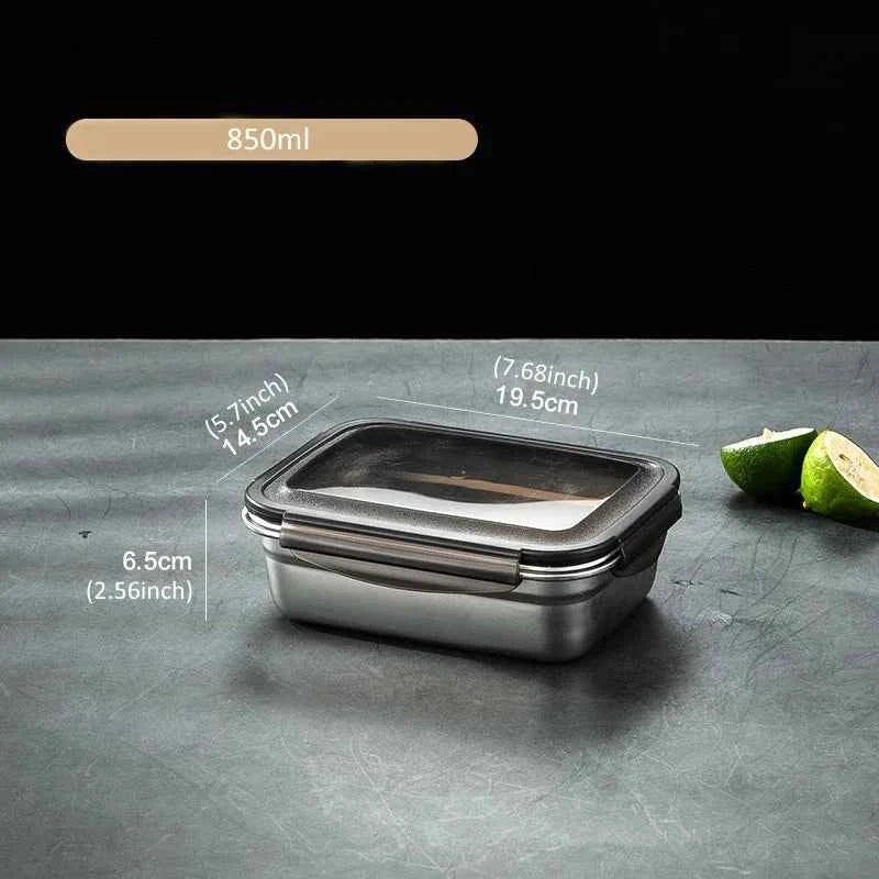 1PC 304 Stainless Steel Lunch Bento Box Family Refrigerator Food Storage Containers Portable Outdoor Lunch Boxes 7 Sizes Choice