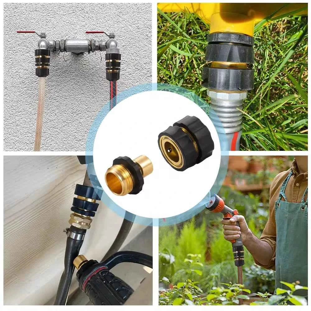 Garden Hose Quick Connector 3/4 Inch Male and Female Garden Hose Connector Quick Connector Garden Hose Accessories