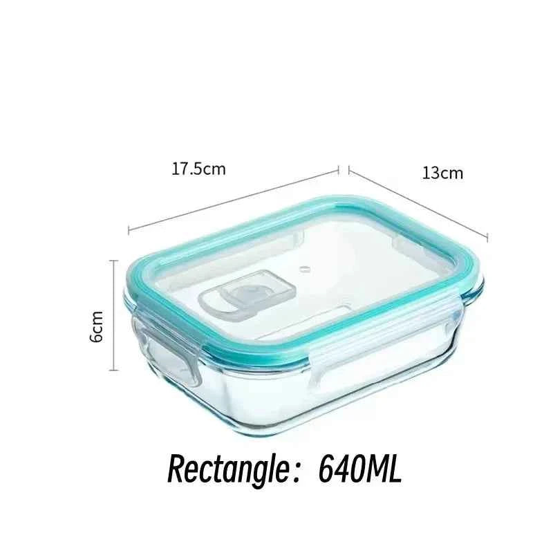 Glass Lunch Box Food Storage Containers, Meal Prep , Airtight Bento Boxes, for Microwave, Oven, Freezer and Dishwasher, BPA Free