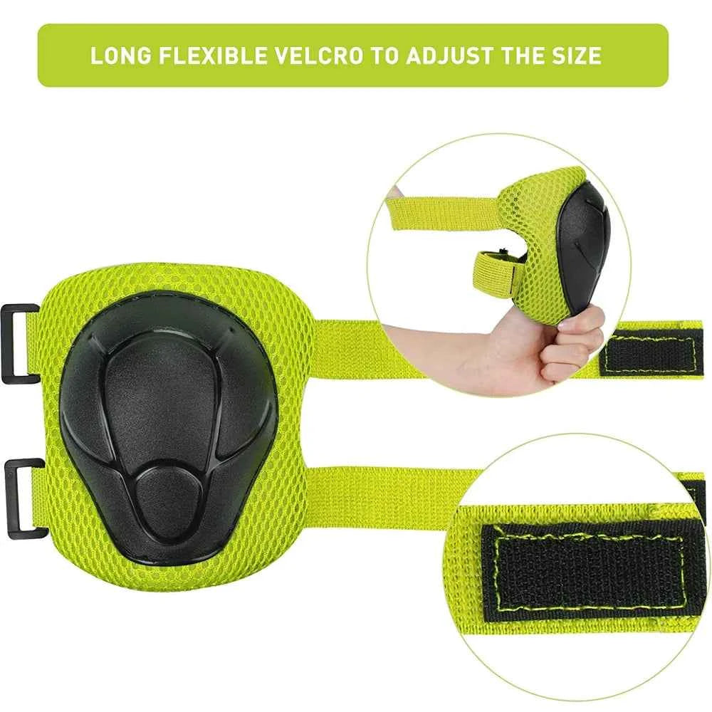 6pcs Protective Gears Set for Kids Children Knee Pad Elbow Pads Wrist Guards Child Safety Protector Kit for Cycling Bike Skating