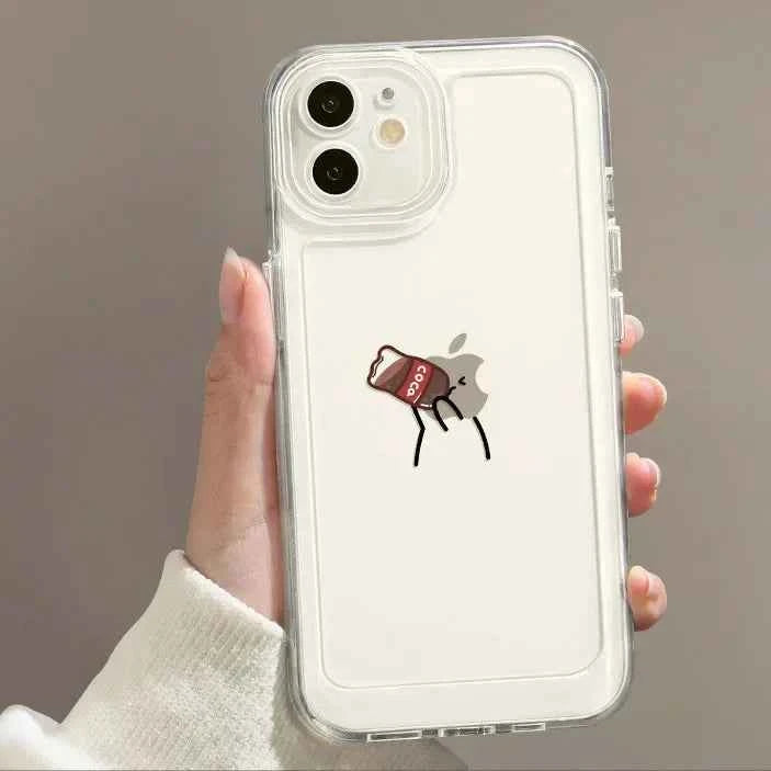 Funny Phone Case For iPhone 16 15 14 13 12 11 Pro Max XR X XS 13 12 Mini Soft Clear Cover