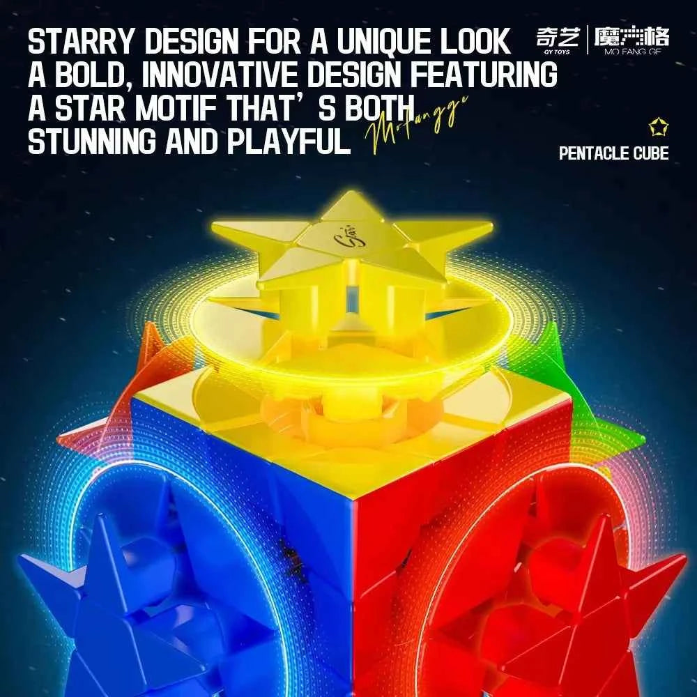 QIYI Pentacle Cube Geometry-shape Star Cube Stickerless Speed Cube Puzzles Magic Cubes Children Toy