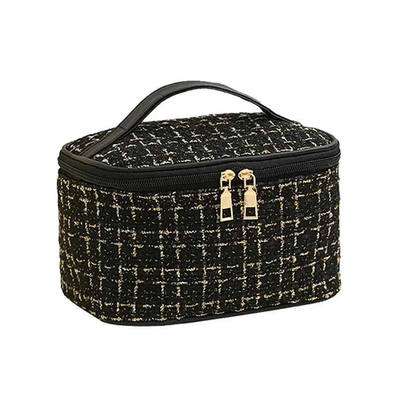 Cosmetic Bag Large Capacity Portable Handbag Woven Cosmetics Makeup Brush Storage Household Travel Wash Bag