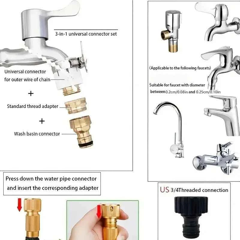 Flexible Garden Hose  And Expandable Magic Spray Pipe, High-Pressure Garden Spray Gun, Garden Supplies