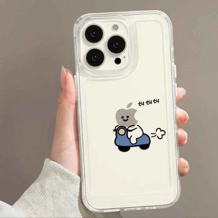 Funny Phone Case For iPhone 16 15 14 13 12 11 Pro Max XR X XS 13 12 Mini Soft Clear Cover