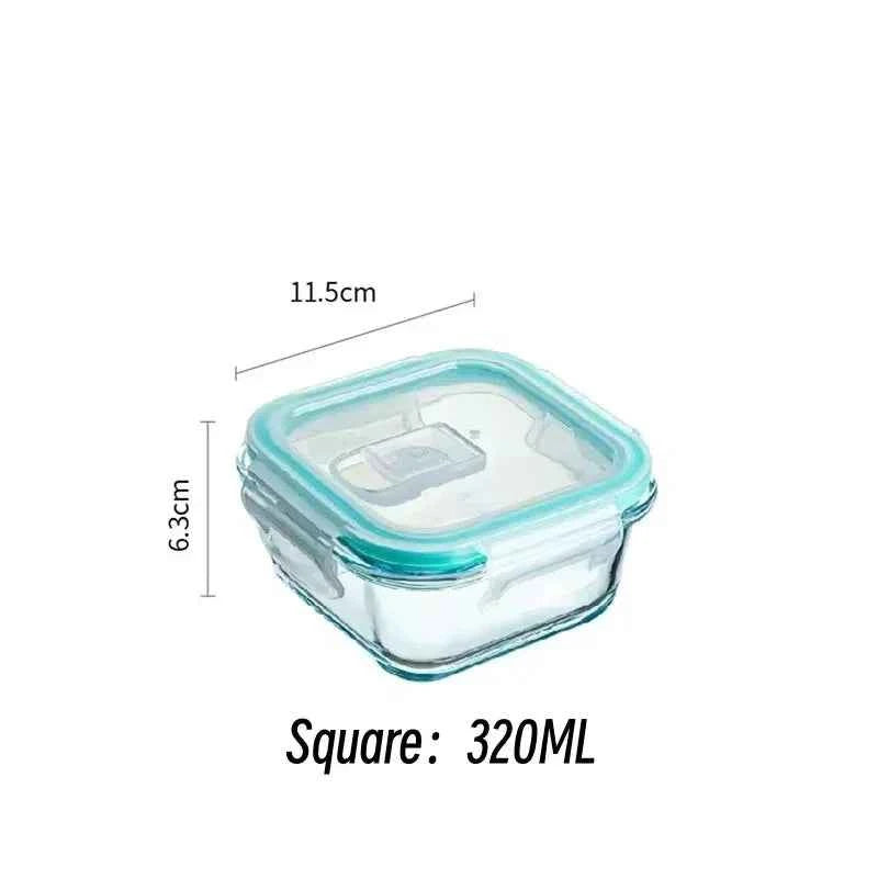 Glass Lunch Box Food Storage Containers, Meal Prep , Airtight Bento Boxes, for Microwave, Oven, Freezer and Dishwasher, BPA Free