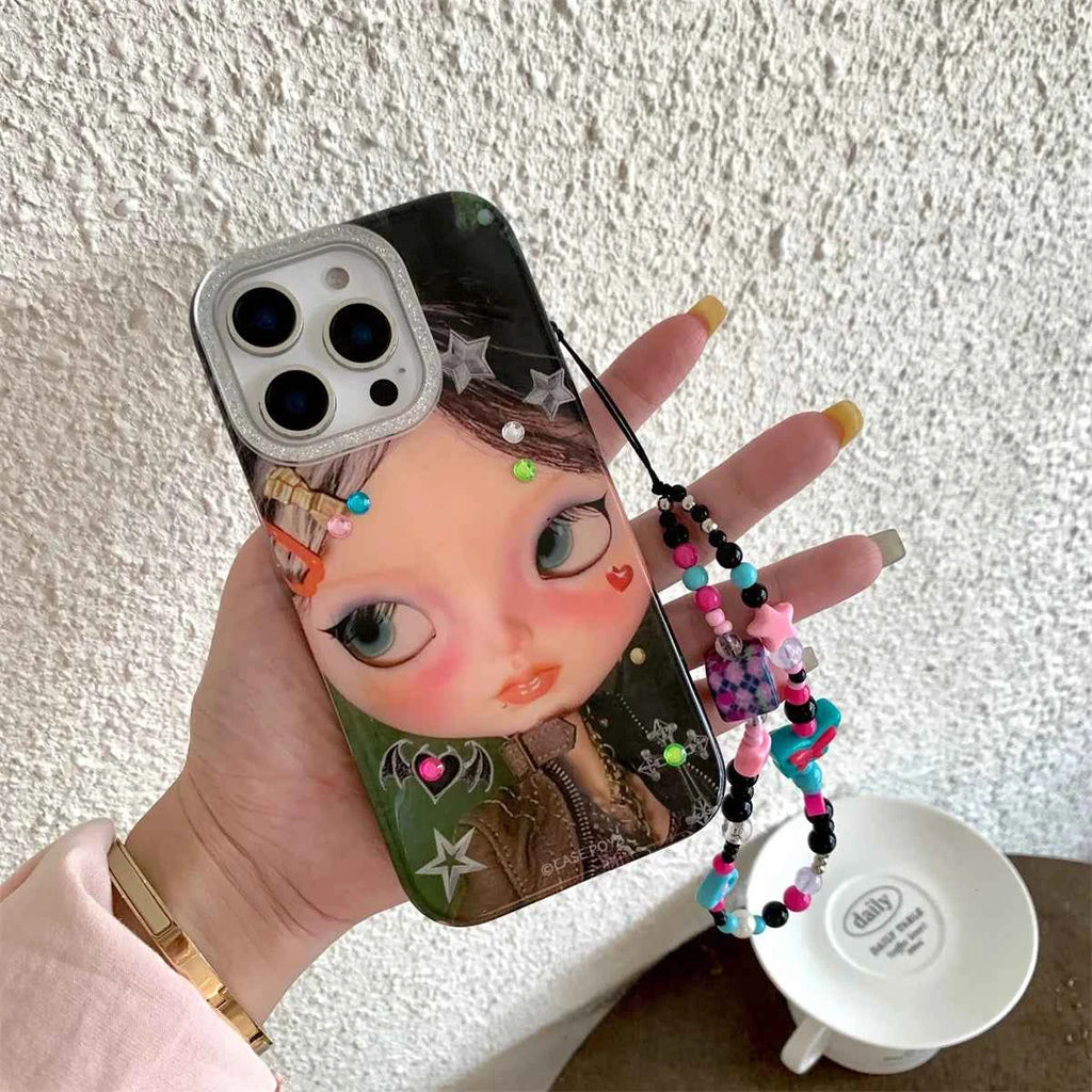 New cute cartoon pink little girl Phone Case For iPhone 16 15 14 13 Pro Max fundas iphone 16 case Protective cover iPhone 15 cas