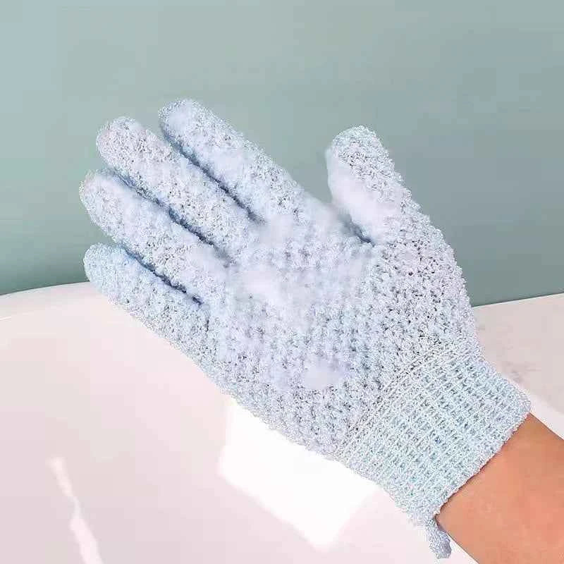 1 Pair Of Five Finger Bath Gloves Creative Home Body Massage Sponge Lazy Bath Gloves Deodorant Massage