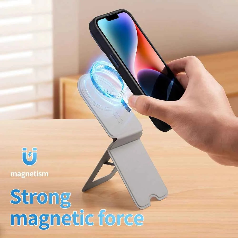 Magnetic Cell Phone Holder foldable Stand Adjustable Desktop mulifunctional Desktop Bracket With magnet ring for any cell phone