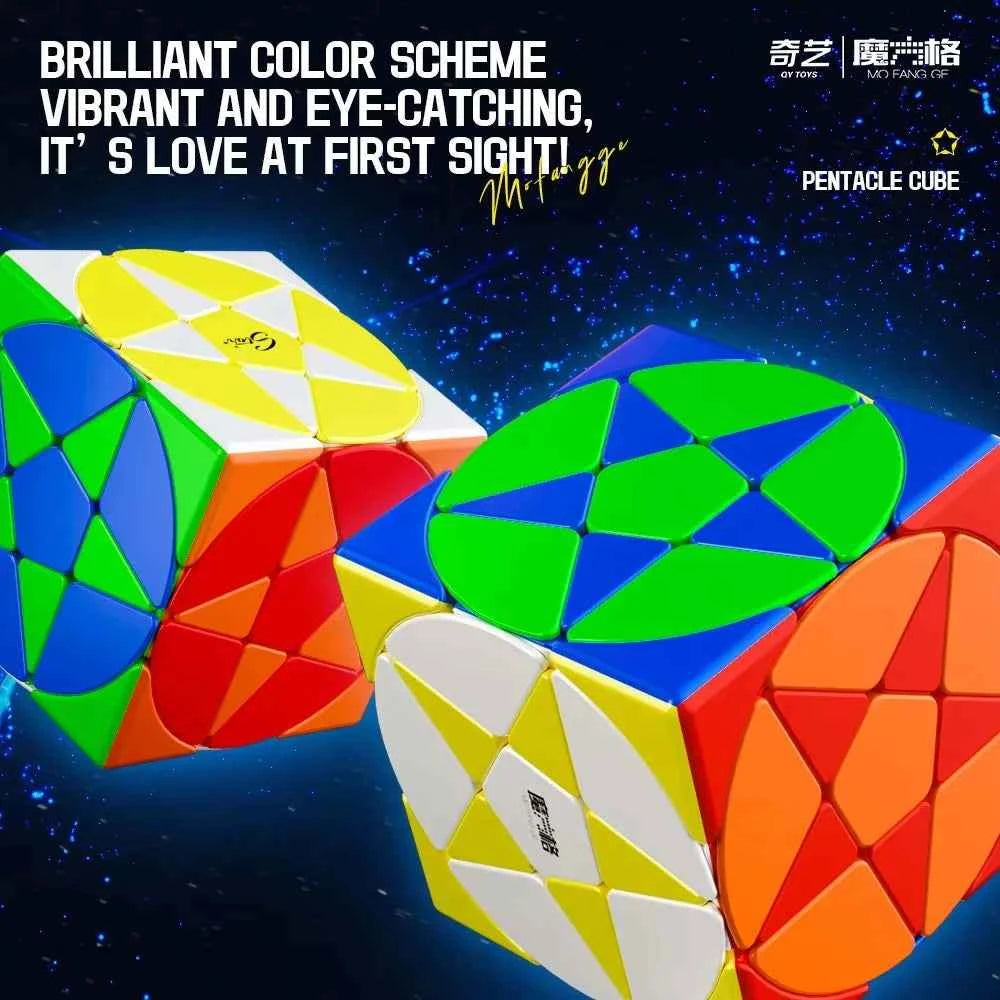 QIYI Pentacle Cube Geometry-shape Star Cube Stickerless Speed Cube Puzzles Magic Cubes Children Toy