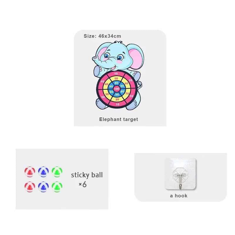 Dinosaur Sticky Ball Bow Target Dartboard Elephant Educational Toy Kids Slingshot Play Arrow Toy Set Children Outdoor Game Toys