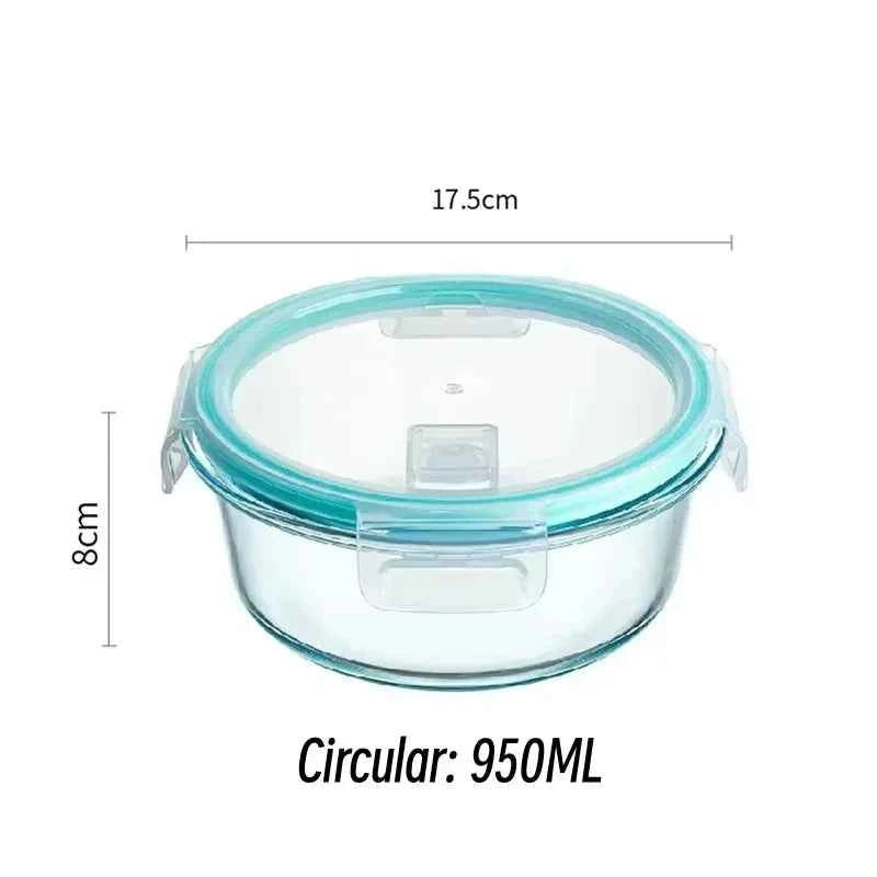 Glass Lunch Box Food Storage Containers, Meal Prep , Airtight Bento Boxes, for Microwave, Oven, Freezer and Dishwasher, BPA Free