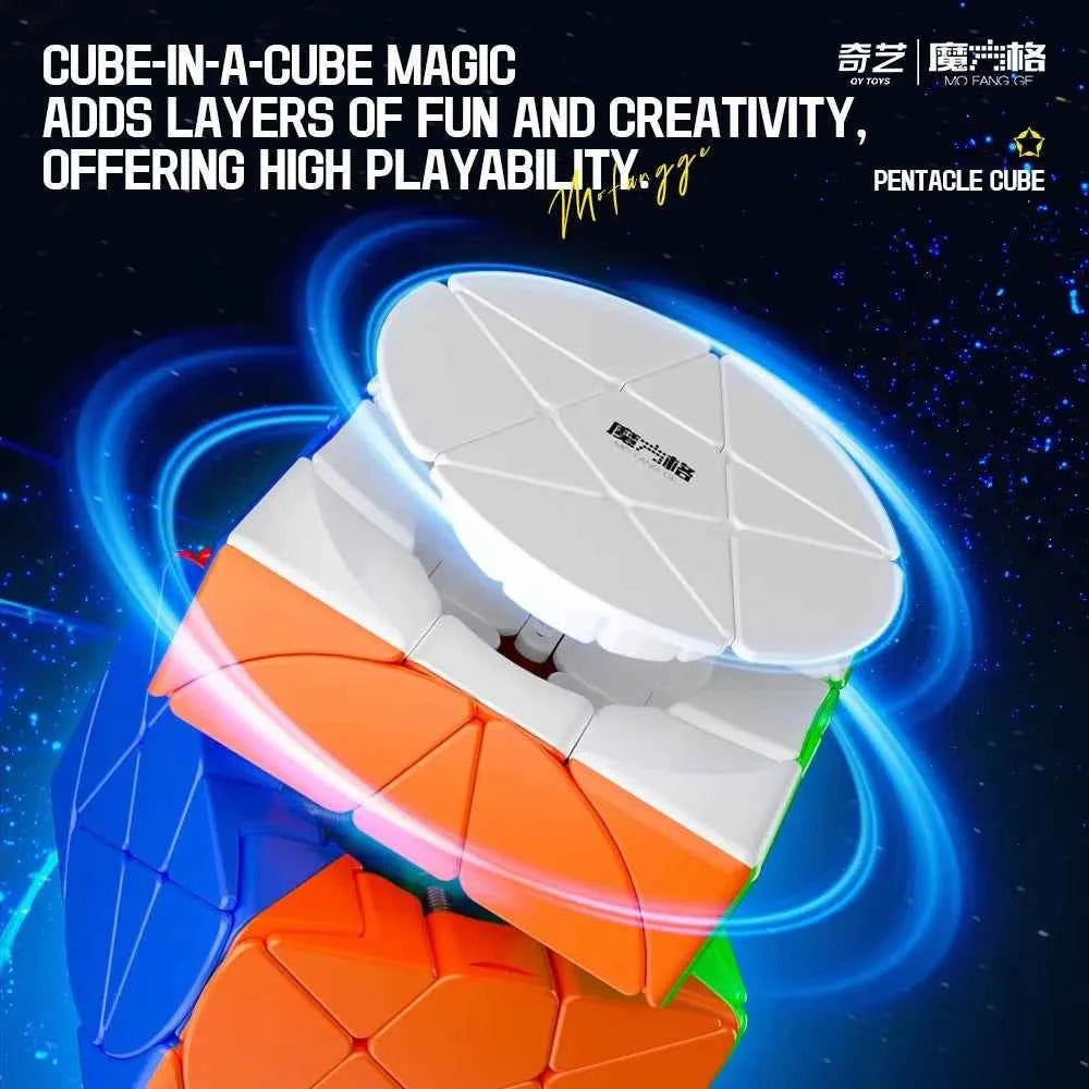 QIYI Pentacle Cube Geometry-shape Star Cube Stickerless Speed Cube Puzzles Magic Cubes Children Toy