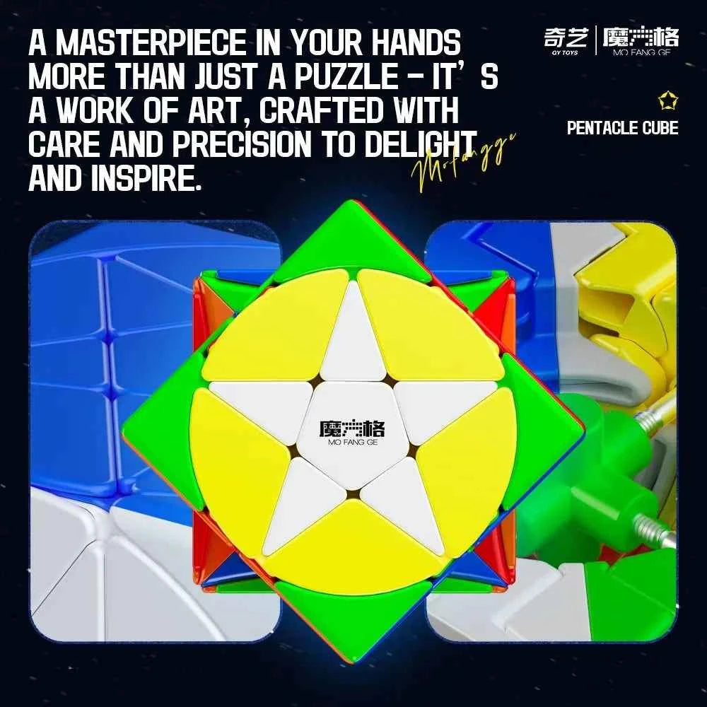 QIYI Pentacle Cube Geometry-shape Star Cube Stickerless Speed Cube Puzzles Magic Cubes Children Toy