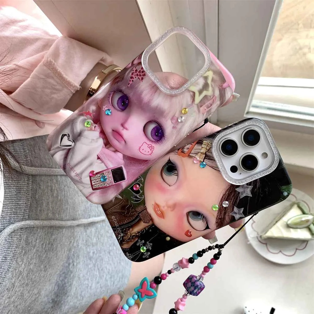 New cute cartoon pink little girl Phone Case For iPhone 16 15 14 13 Pro Max fundas iphone 16 case Protective cover iPhone 15 cas