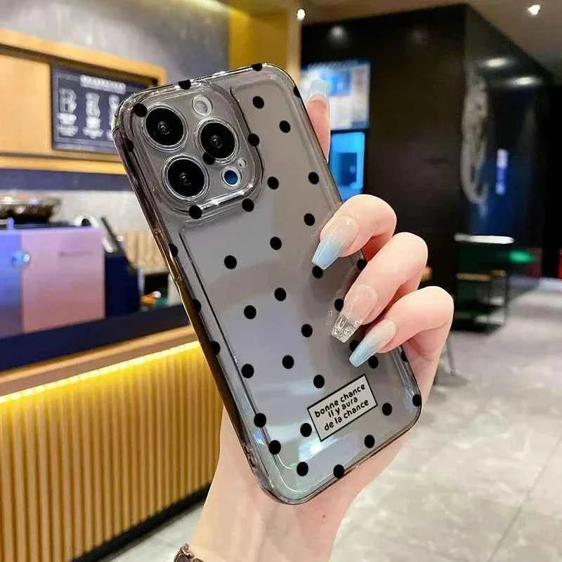 Cute Cartoon Love Heart Phone Case For iPhone 16 Pro Max 14 12 13 11 15 Case Mini X XR XS 7 8 Plus SE 2 3 Transparent Soft Cover