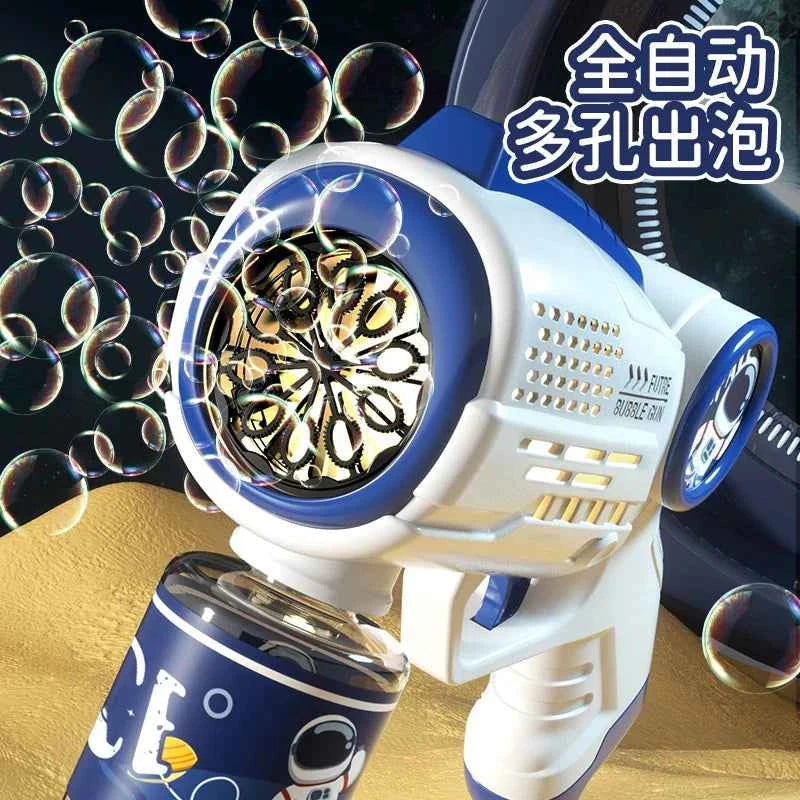 New Children Bubble Gun Toy Astronaut Fully Automatic Bubble Machine Bubbles Gun Outdoor Game Fantasy Toy for Boys Girls Gifts