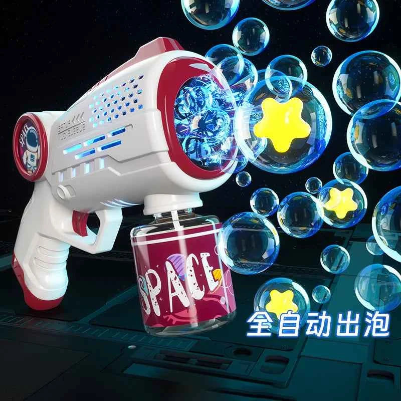 New Children Bubble Gun Toy Astronaut Fully Automatic Bubble Machine Bubbles Gun Outdoor Game Fantasy Toy for Boys Girls Gifts