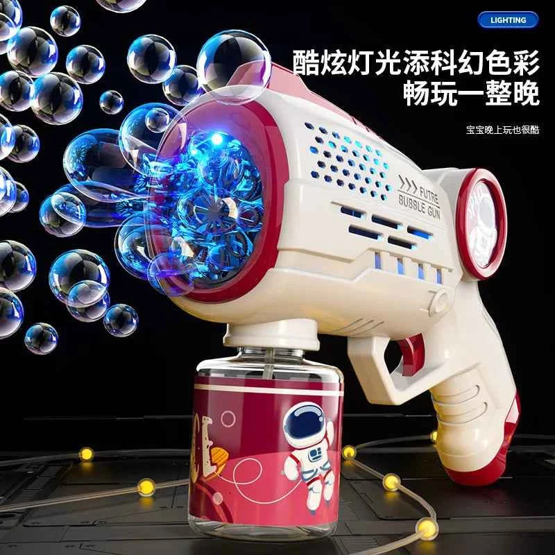 New Children Bubble Gun Toy Astronaut Fully Automatic Bubble Machine Bubbles Gun Outdoor Game Fantasy Toy for Boys Girls Gifts