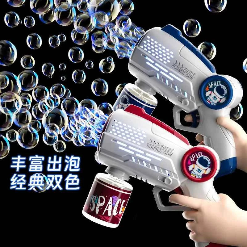 New Children Bubble Gun Toy Astronaut Fully Automatic Bubble Machine Bubbles Gun Outdoor Game Fantasy Toy for Boys Girls Gifts